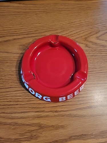 Vintage Tuborg Biere- Tuborg Beer  Advertising Ashtray Porcelain Enamel Smoking 