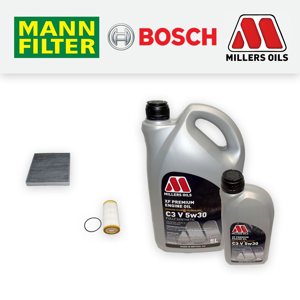 SERVICE KIT for AUDI TT (FV) 1.8 2.0 TFSI OIL CABIN FILTER +5w30 OIL (2014-2026)