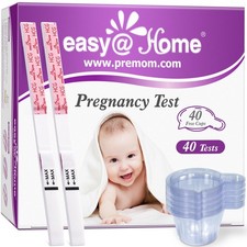 easy Home 40 Pack Pregnancy Test Strips with Urine Cups, 40 Count Pack of 1 