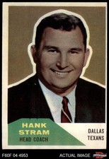 1960 Fleer #116 Hank Stram Texans (Chiefs) RC HOF 4 - VG/EX