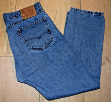 Levi 505 Regular Fit Vintage Jeans Blue Denim Men's 34x30 00505-4891 Made Mexico