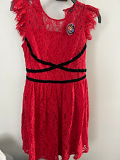 Disney Pixar Coco Juniors Red/Black Lace Fit & Flare Lined Dress Size L