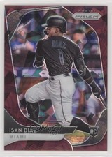 2020 Panini Prizm Burgundy Cracked Ice Prizm 9/25 Isan Diaz #25 0c6
