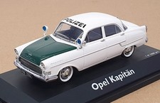 Schuco 1/43 Scale Diecast 02636 - Opel Kapitan Polizei - White/Green