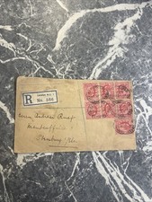 VINTAGE COVER ENVELOPE PROP STAMP MAIL 1907 STRASBURG GERMANY LONDON ENGLAND