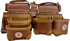 20-162 Heavy Duty Leather Framer Tool Bag Set, Cherry