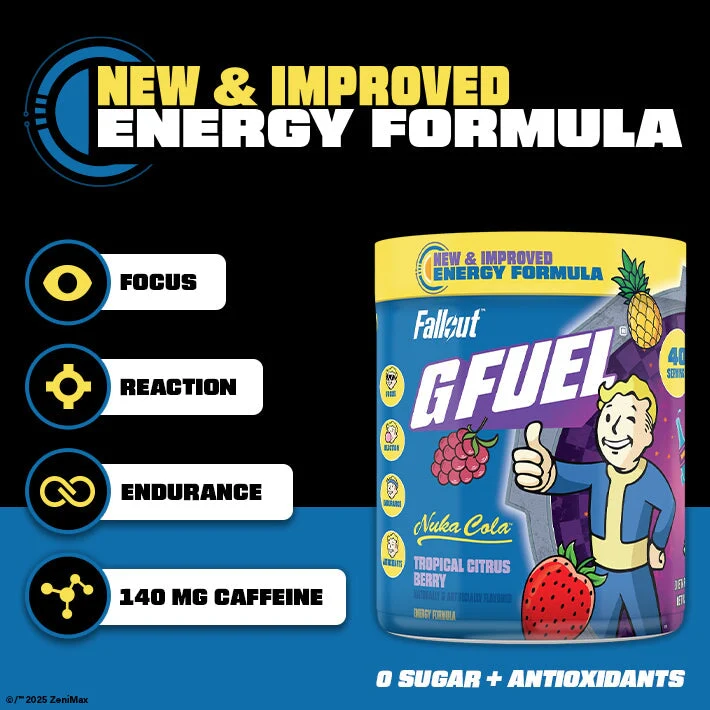 G Fuel Fallout Nuka-Cola Tropical Citrus Berry Tub Energy Formula