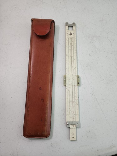 1959 PICKETT & ECKEL Slide Rule N1010-T TRIG Leather Case Ruler Vintage ...