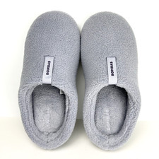 Bombas Sunday Slippers Nimbus Grey Cozy Sherpa Memory Foam Women's Size 9