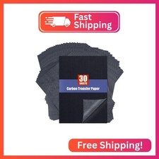 Carbon Paper for Tracing Transfer-Paper Pad, 30 Pcs Black Graphite Copy Paper fo
