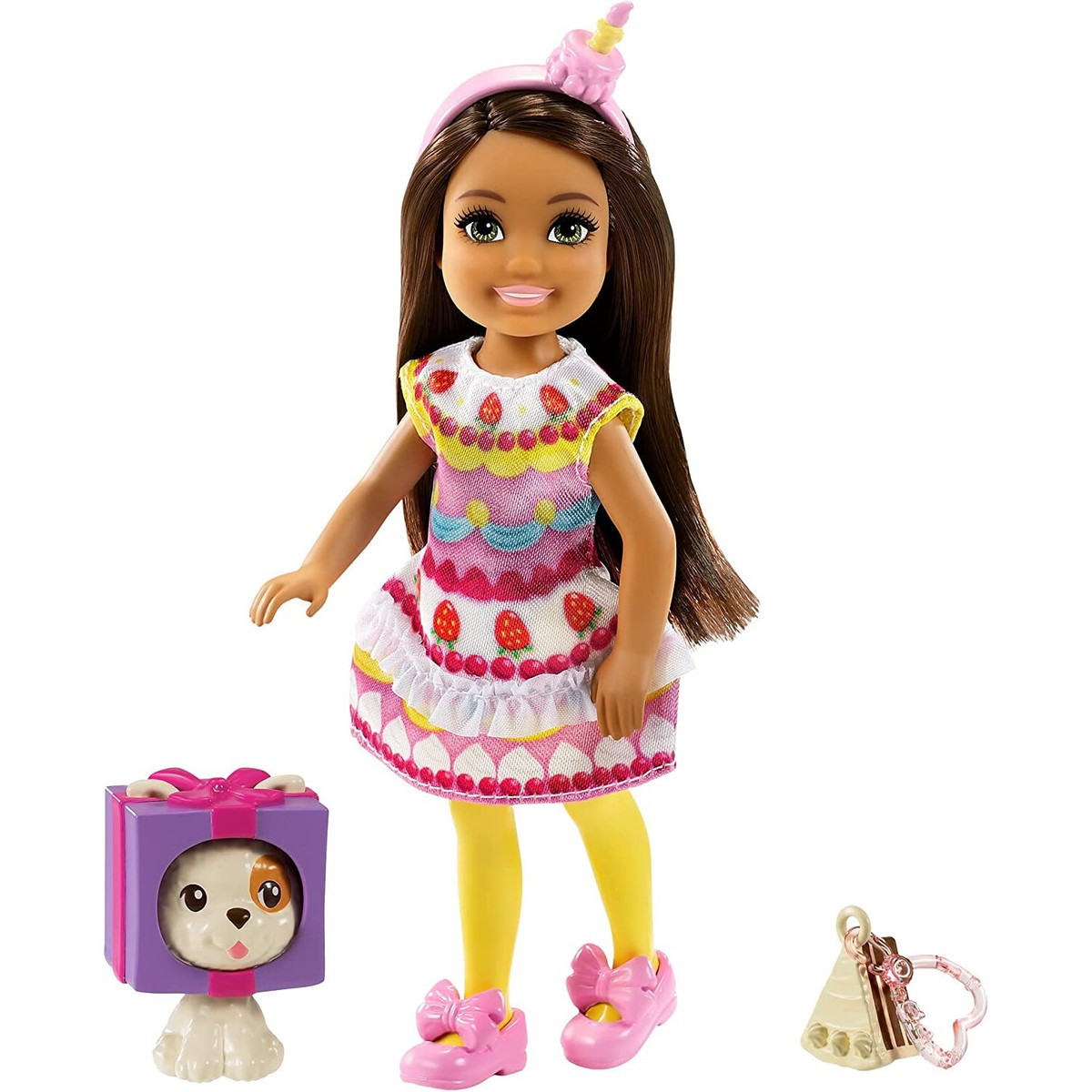 barbie club chelsea dress up Amazon.com: Barbie Club Chelsea Dress-Up Doll, 6-in Brunette in Flamingo Costume, with Pet Kitten and Accessories, Gift for 3 to 7 Year Olds : Toys & Games