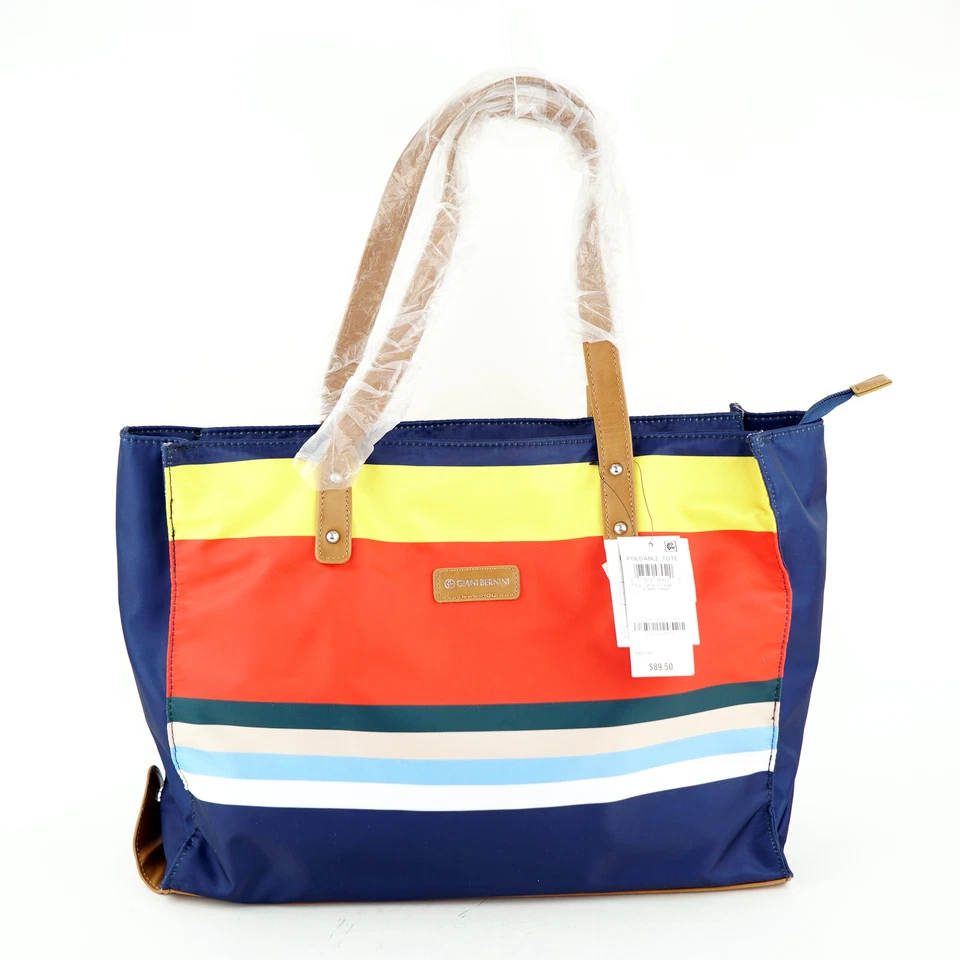 Bolso Plegable Giani Bernini Nylon $89, Estampado a Rayas
