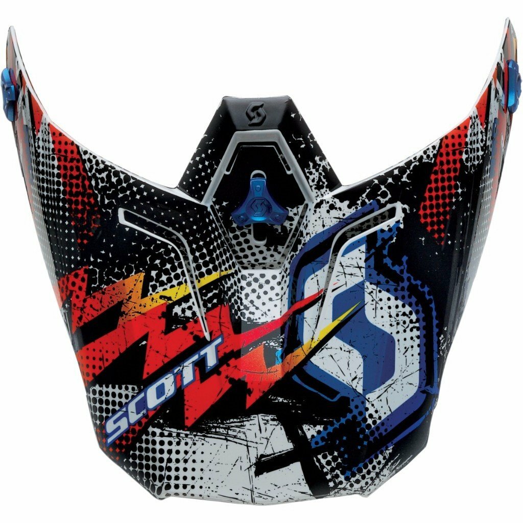 Scott Sports Motorsport Replacement MX Helmet Visor-350 Bolt Series Red/Blue