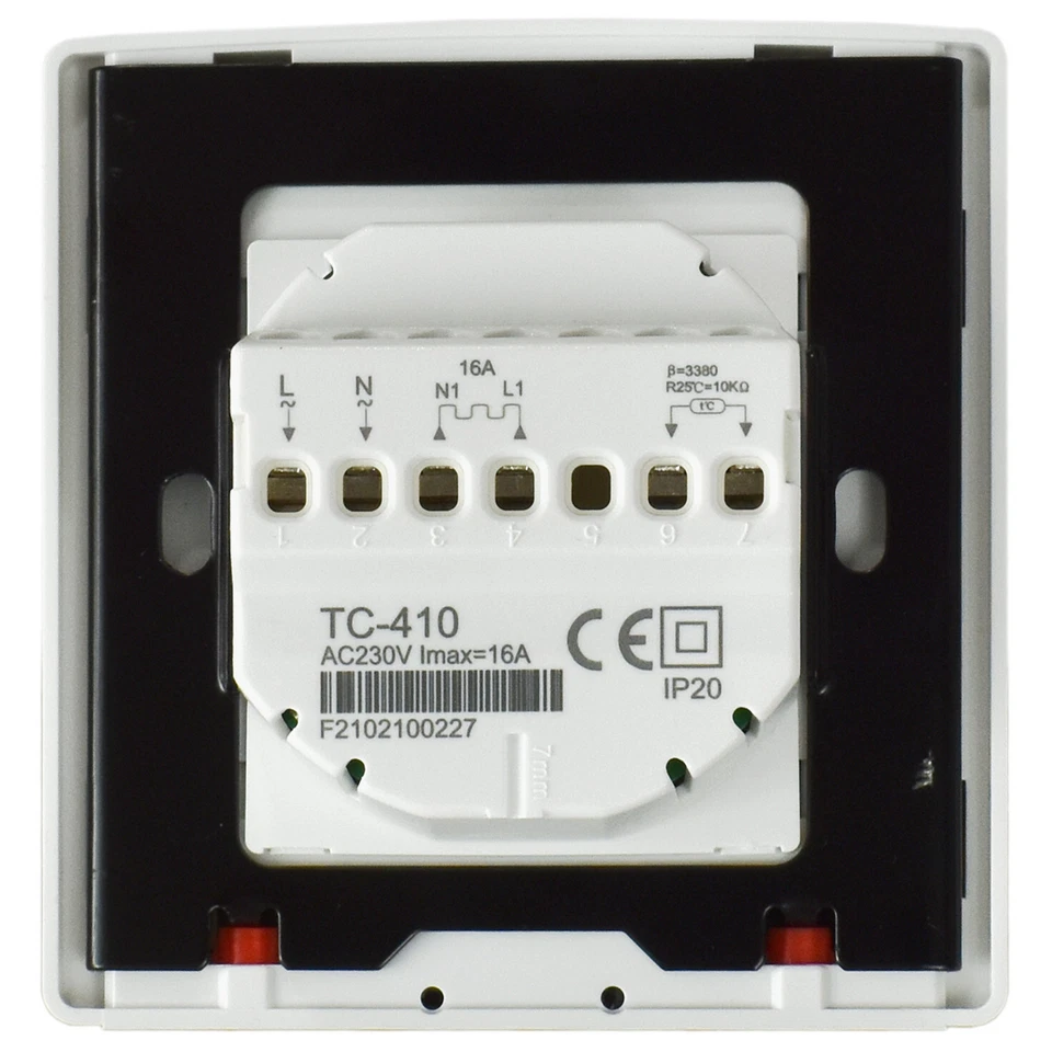 Raumthermostat Fußbodenheizung Heizung 230V 16A 3200W einfach, leichte Benutzung - Bild 2 von 3