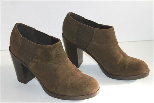 Geox Respira Boots Heels Suede Brown 