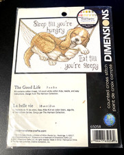 Dimensions Puppy Dog Counted Cross Stitch Kit 7"X5" NEW SEALED The Good Life