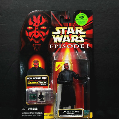 Star Wars Episode 1 Darth Maul Sith Lord Action Figure Comm Tech Chip 1999 NEW