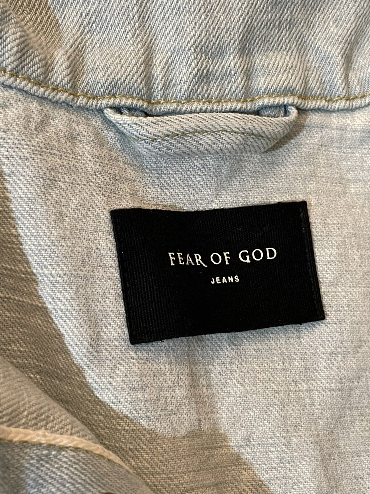 fear of god fifth Seventh collection denim trucker jacket selvedge Large