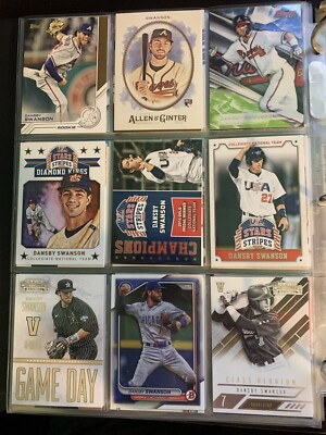 9 Card Lot Dansby Swanson Chicago Cubs Braves AL85