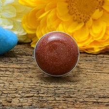 Appealing Sunstone Gemstone 925 Sterling Silver Handmade Ring All Size CI-18