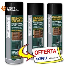 Saratoga RINNOVA SERRAMENTI Spray → 500 ml  Protegge Infissi Legno Alluminio Pvc