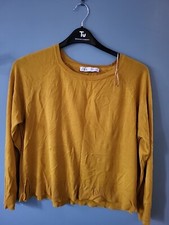 Zara Size M Medium Mustard Yellow Round Neck Long Sleeve Jumper   424/94 