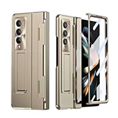 Hülle für Samsung Galaxy Z Fold6 Fold5 Fold4 Plating Magnetic Glas Schutz Hinged