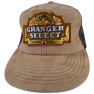 granger select chewing tobacco Vintage 80's Neon Green Hat  CobbleStore Vintage Vintage Granger Select Premium Leaf