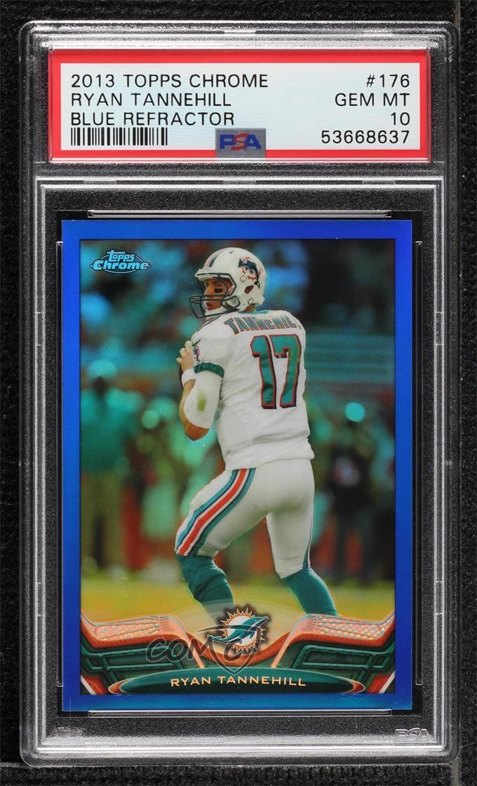 2013 Topps Chrome Blue Border Refractor 74/199 Ryan Tannehill PSA 10 GEM MT 14do