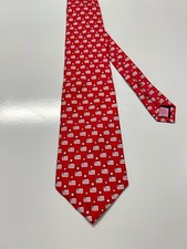 Vineyard Vines Red Silk Tie American Flag Stars Patriotic USA