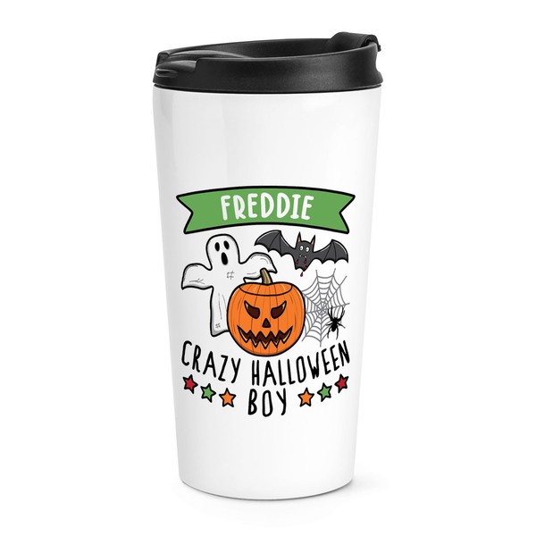 Personalisiert VerrüCkte Halloween Jungen Reisetasse Tasse Gruselig Geist KüRbis-image