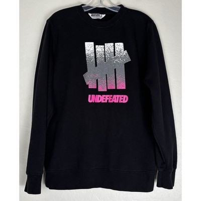 Undefeated Mens 5 Strike Logo Gradient Crewneck Sweatshirt Black Pink M 1719