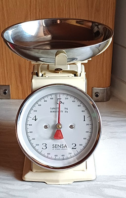 SENSA  Küchenwaage Retro Vintage 5 kg, Waagschale Edelstahl