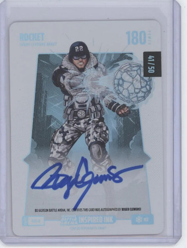 2025 Bo Jackson Battle Arena Rocket #RCA-6 Roger Clemens Debut Auto 41/50