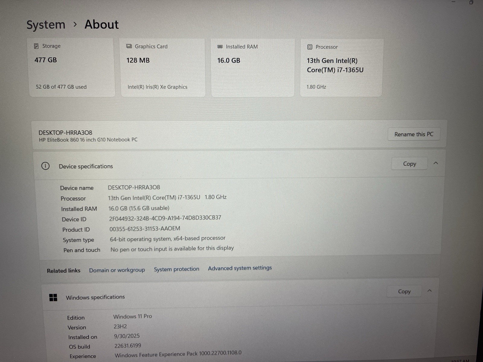 HP EliteBook 860, 16-Inch Laptop, with Intel Core i7 13th Gen., Windows 11 Pro