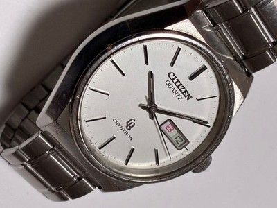 Citizen Crystron Quartz Men's Watch Vintage From Japan | eBay