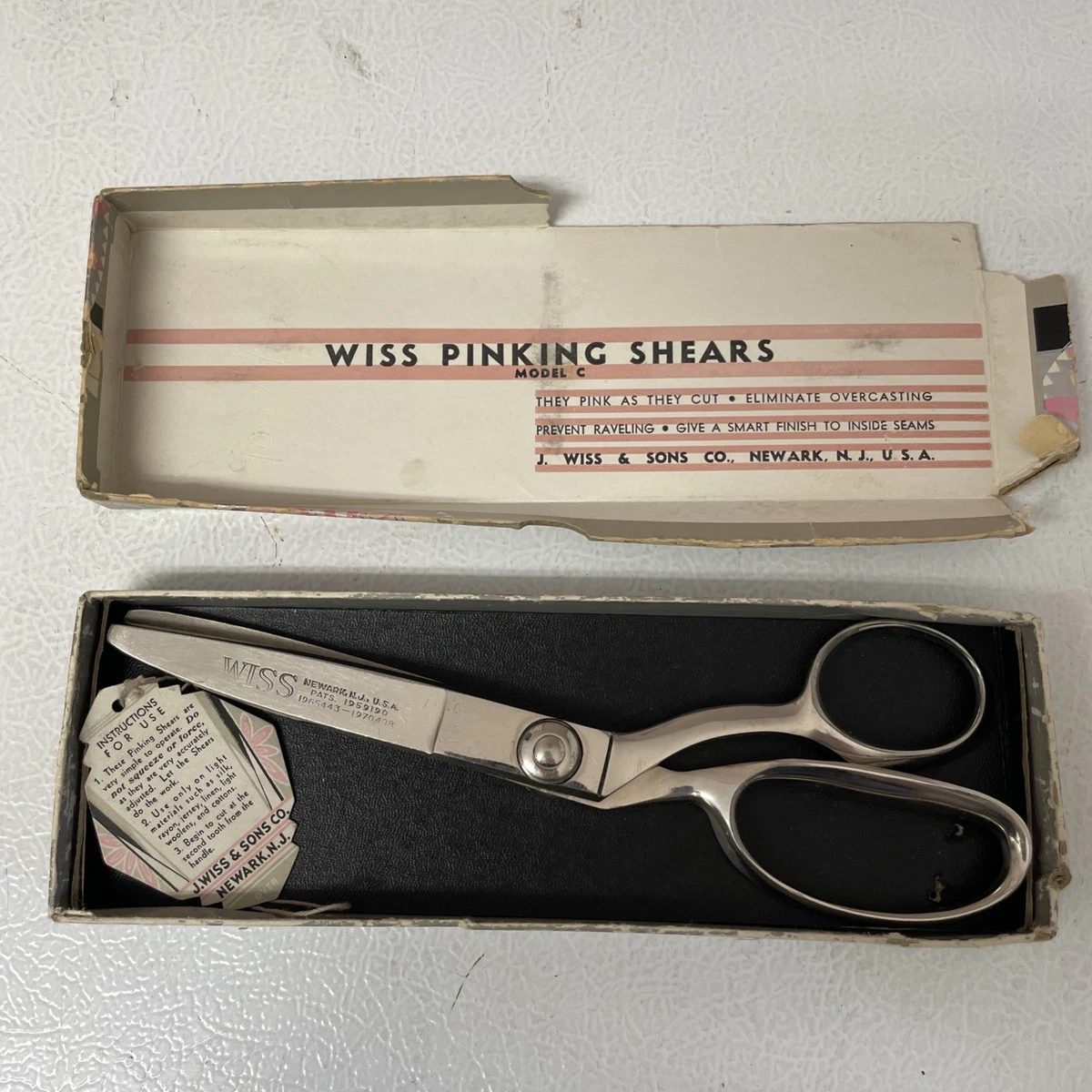 Wiss Pinking Shears In Collectible Sewing Scissors, Measures