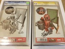 Secret Avengers #10 CGC SS 9.8 Stan Lee Deadpool Lego Variant & SKETCH CGC 9.8