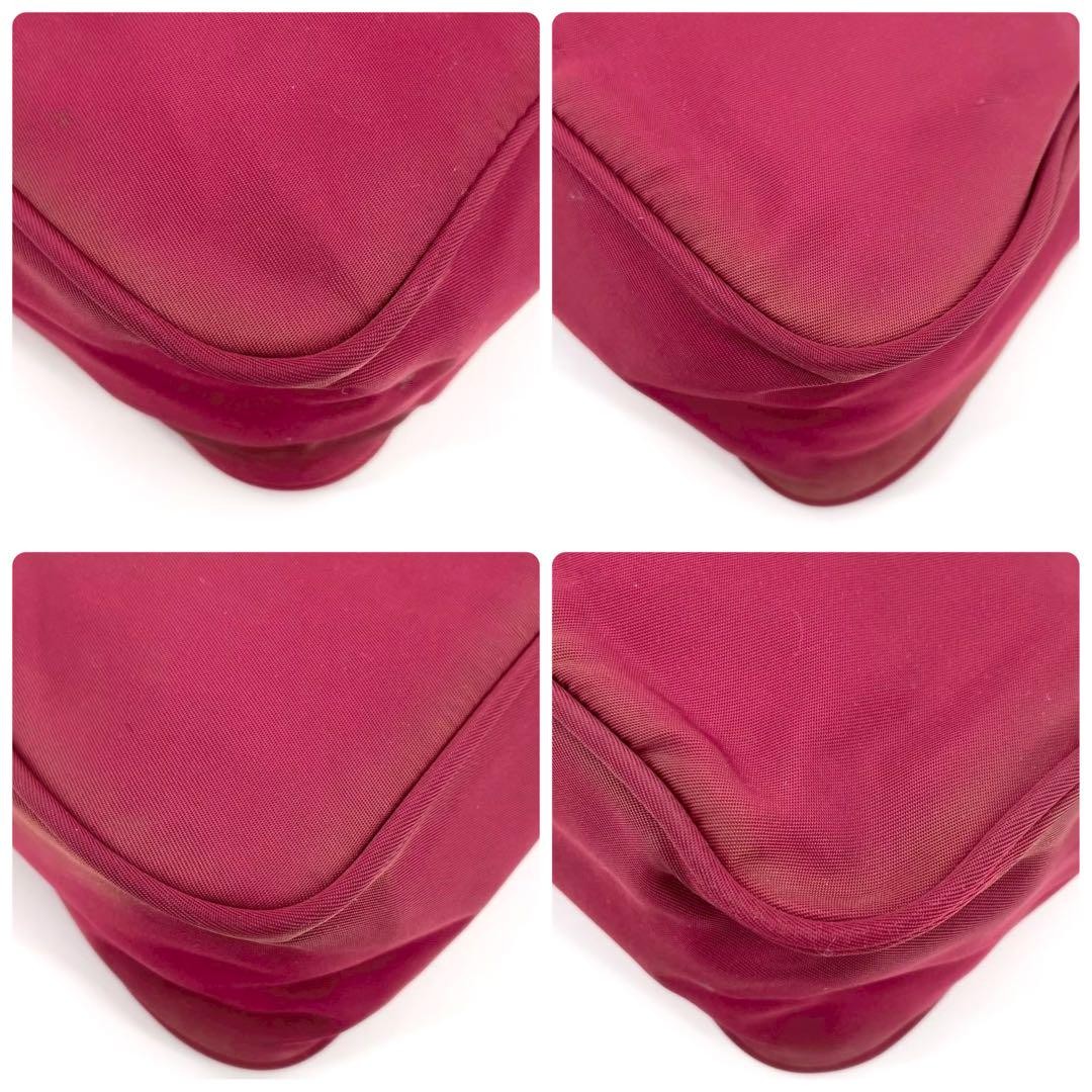 PRADA Accessory Pouch Hand Bag Tote Purse Logo Nylon Red Authentic thumbnail 17