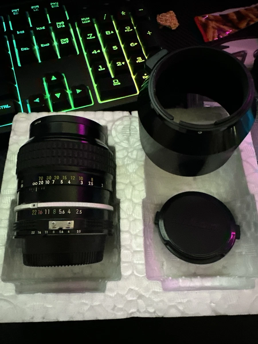 Nikkor Camera Lenses 105mm Focal f/2.5 Maximum Aperture for sale