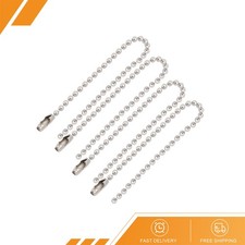 4Pcs Stainless Steel Bead Ball Chain Keychain 2.4mm by 6"