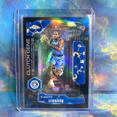 2025-26 Topps Chrome BLUE CLUTCH CG-1 GENE KAWHI LEONARD 41/150 LA CLIPPERS