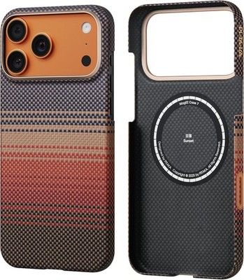 pitaka iPhone 17 Pro Max Hülle MagSafe Sensitive Kamerasteuerung Ultra Slim Sunset