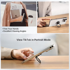 Cell Phone Ring Holder Stand, 360 Degree Rotation Finger Ring Kickstand Polis...