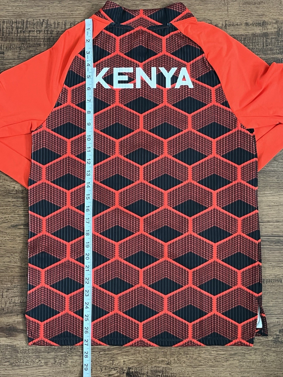 Nike Pro Elite Team Kenya Track Half Zip Pullover Made In USA size wmns S-Tall image 8
