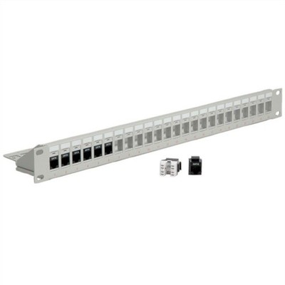 SECOMP 26.11.0356 19''-Keystone-Modulträger 24-Ports ungeschirmt lichtgrau