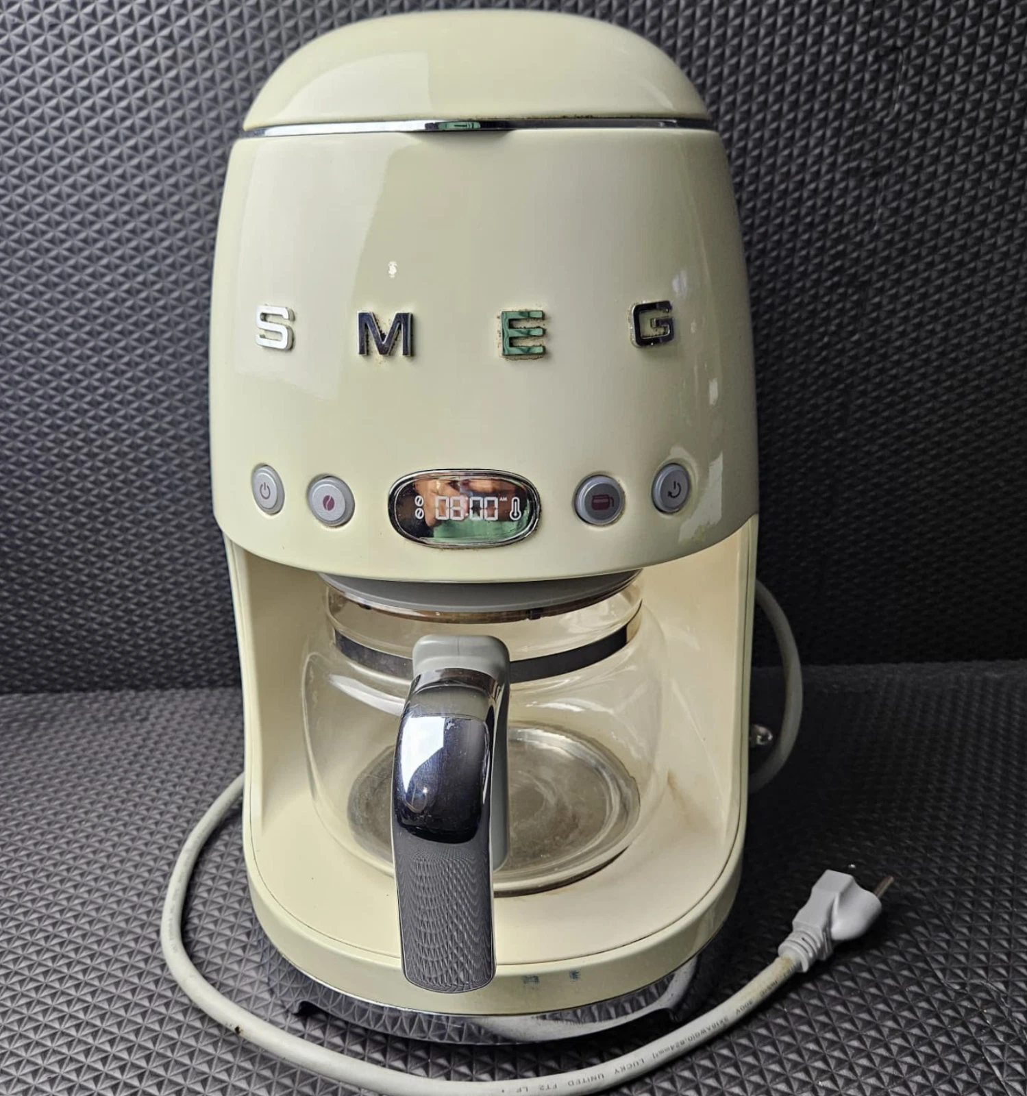Smeg Drip Coffee Maker Cream 50s Retro Style DCF02CRUS Untested Turns On