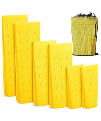 Tree Felling Wedges with Spikes, 6 pcs , 5.5'' , 8'' & 10'', Yellow Wedges with Bag