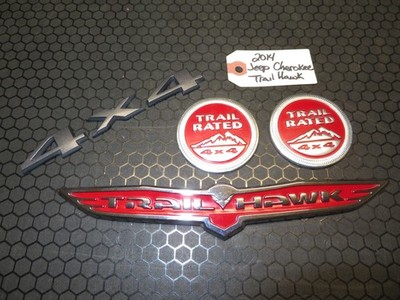 Trail Hawk Emblem Set OEM Jeep Cherokee Grand Compass 4x4 Trail Rated Trailhawk