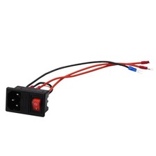 Dual Voltage Power Switch Socket for 3D Printer 10A with Fuse Pre Wired